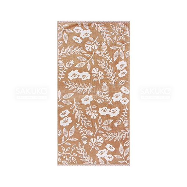  HYS- KHĂN TẮM COTTON HỌA TIẾT 60X120CM BEIGE 