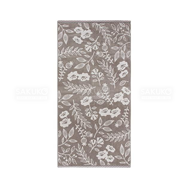  HYS- KHĂN TẮM COTTON HỌA TIẾT 60X120CM GRAY 