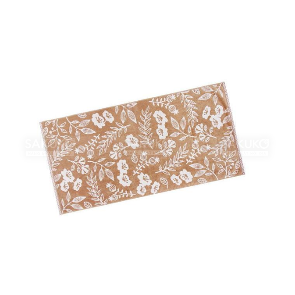  HYS- KHĂN MẶT COTTON HỌA TIẾT 34X80CM BEIGE 