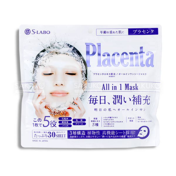  S-LABO- Mặt nạ tinh chất Placenta 30 miếng 