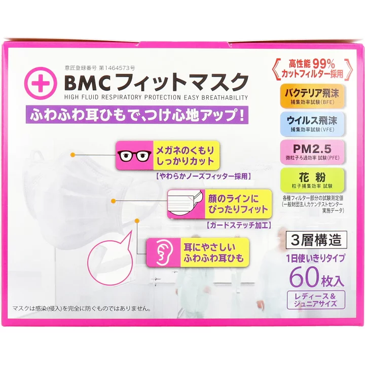 BMC- Khẩu trang vải không dệt cỡ nhỏ 60 chiếc