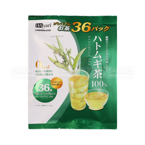  HAYARI JAPAN- Trà ý dĩ 0 caffein và calo 36 gói 