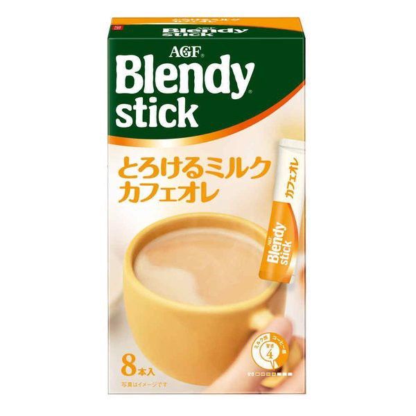  AGF- Cà phê hòa tan Blendy Stick vị sữa 8 thanh 