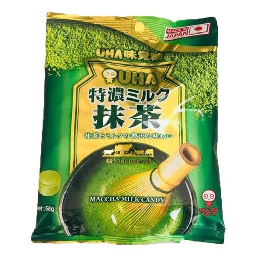  UHA MIKAKUTO- Kẹo sữa đặc vị trà xanh 58g 