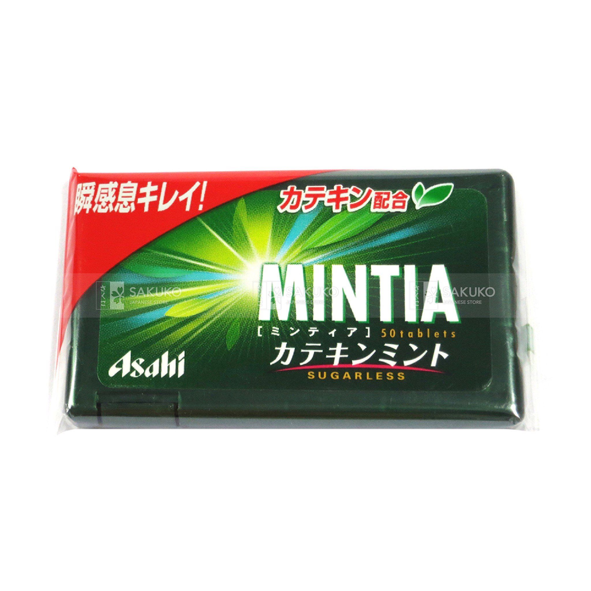  ASAHI- Viên ngậm Mintia catechin bạc hà matcha 50v 