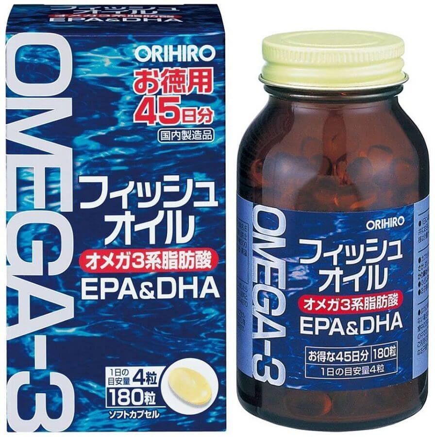  ORIHIRO- Dầu cá Omega 3 (180 viên) 