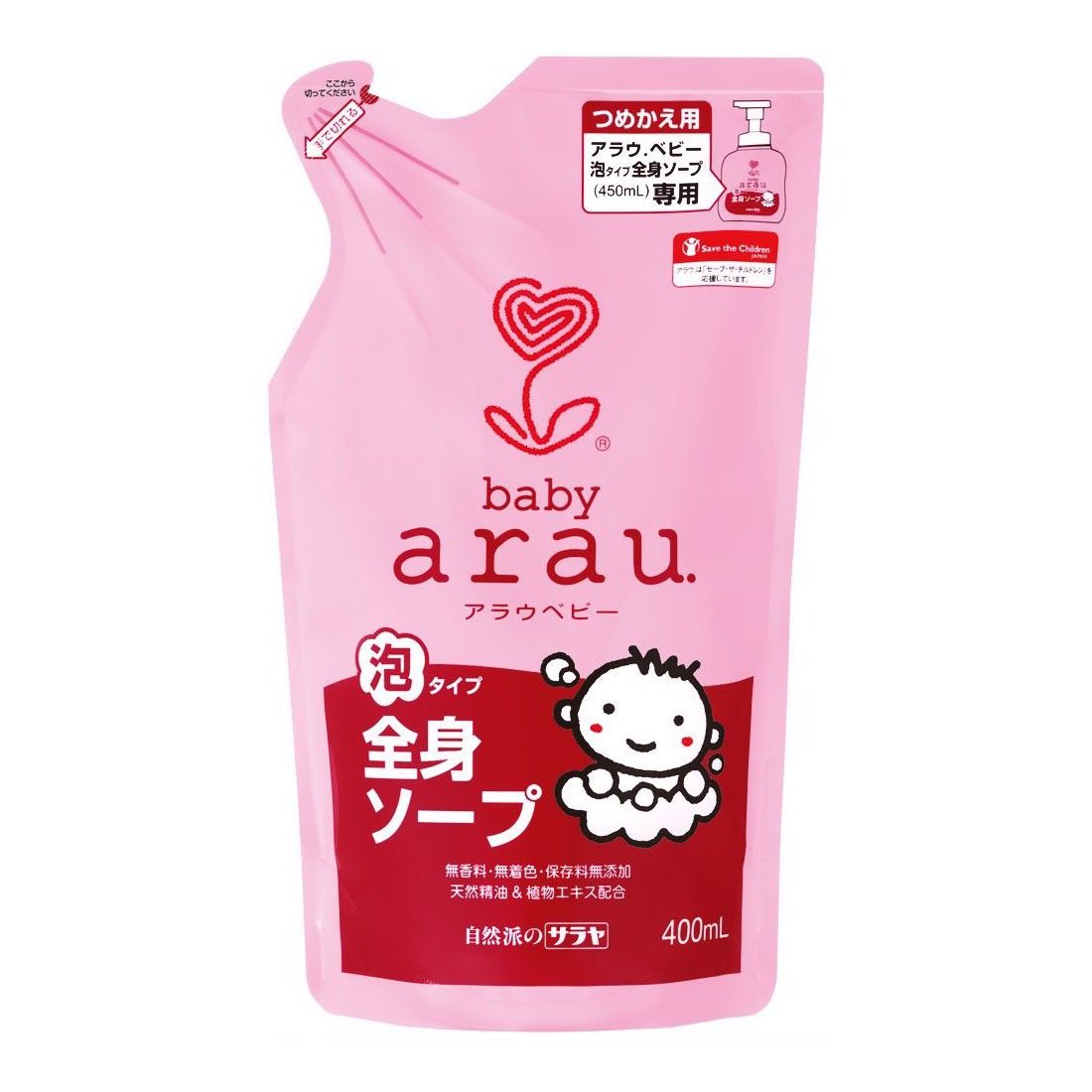  ARAU-Túi sữa tắm toàn thân 400ml 