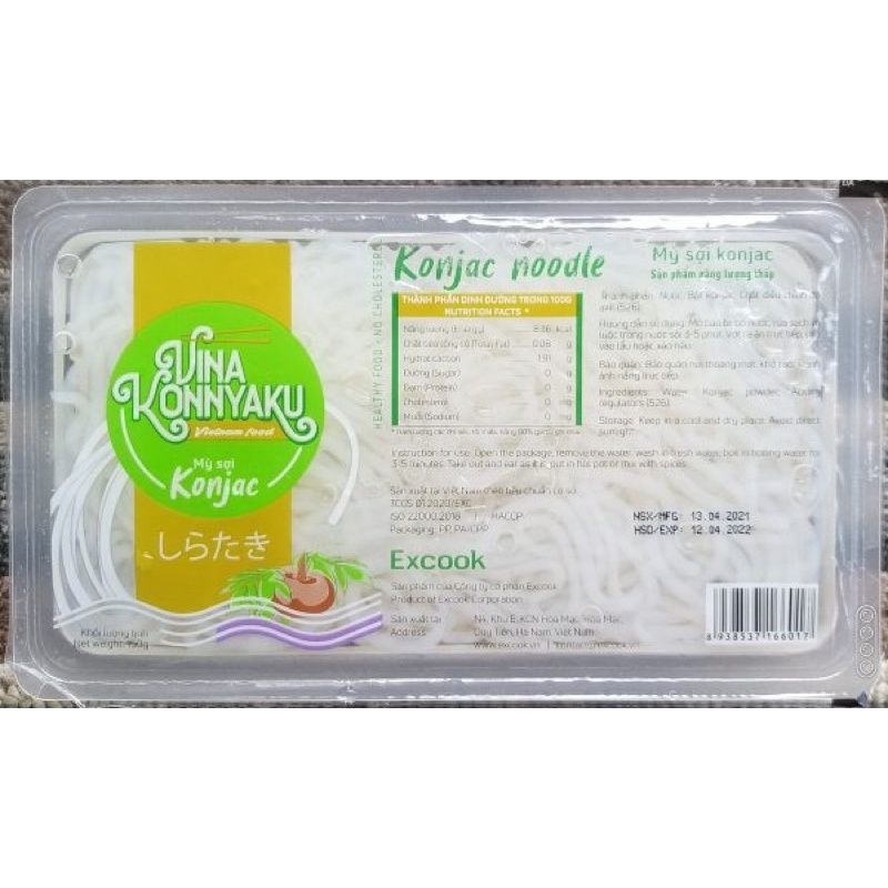  EXCOOK- Mỳ Konjac Vinakonnyaku sợi 150g 