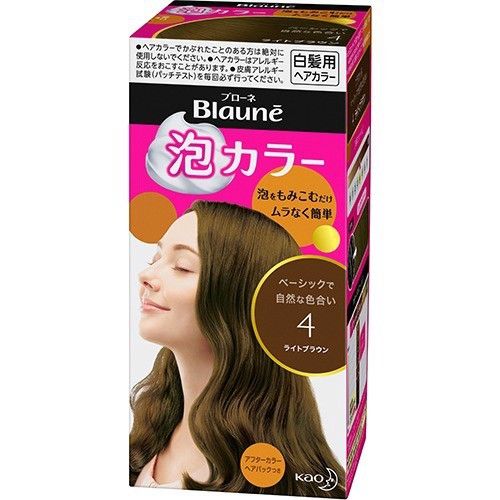  KAO- Th nhuộm tóc bạc Blaune tạo bọt (nâu nhạt 4) 