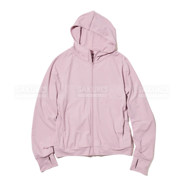  UNIQLO-ÁO CHỐNG NẮNG NỮ AIRISM 10 PINK L 