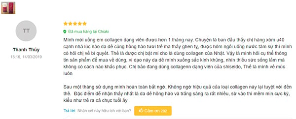 Chị Thanh Thúy review về viên uống Collagen Shiseido