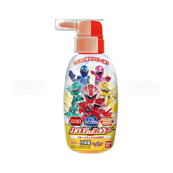  BANDAI- DẦU GỘI XẢ TRẺ EM HÌNH SIÊU NHÂN 300ML 