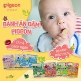  PIGEON- Bánh ăn dặm bổ sung canxi cá mòi 6 tháng 
