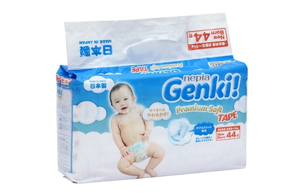 Bỉm Genki Premium Soft cỡ SS44 dạng dán