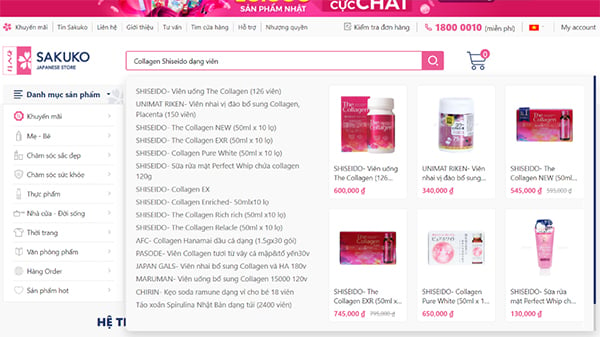 cách mua collagen shiseido viên của nhật bước 2