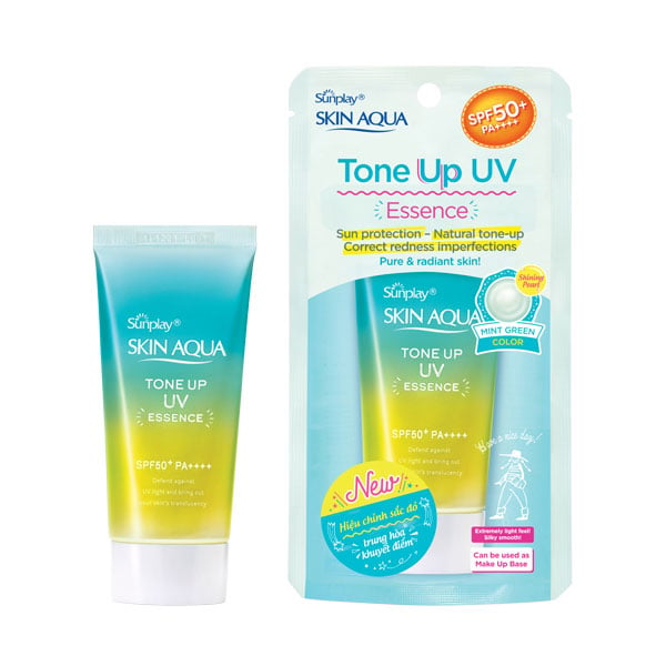 Skin Aqua Tone Up UV Essence Mint Green