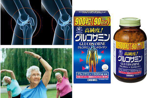 người già cần uống Glucosamine Nhật đúng cách