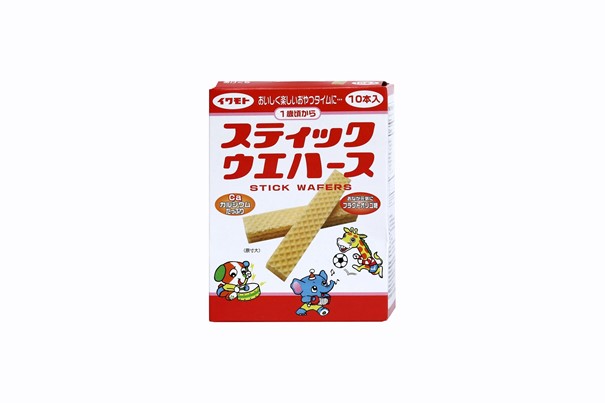 IWAMOTO - Bánh xốp Stick Wafers canxi 10 chiếc