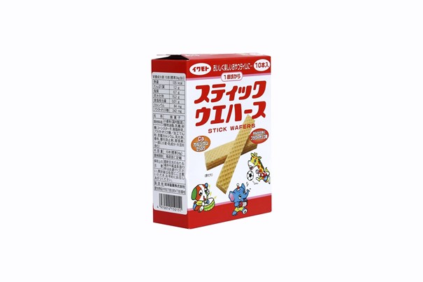 IWAMOTO - Bánh xốp Stick Wafers canxi 10 chiếc