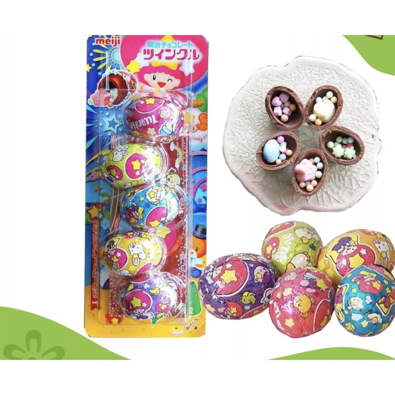  MEIJI- Kẹo socola hình trứng Twinkle 5 chiếc 