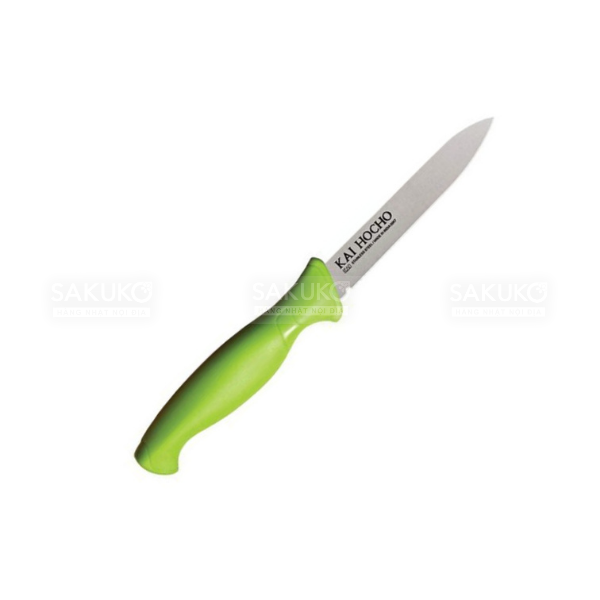  KAI- Dao nhà bếp lưỡi răng cưa xanh lá 94mm-Slim 