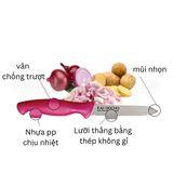  KAI- Dao nhà bếp Hocho lưỡi răng cưa đen 94mm-Slim 