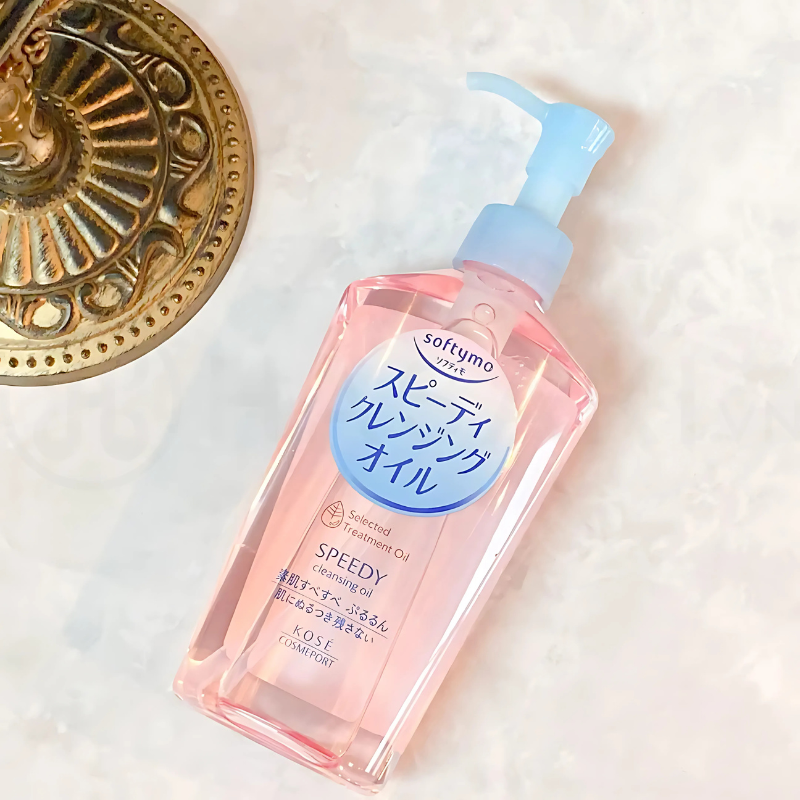  KOSE-Dầu Tẩy Trang Softymo làm sạch da 240ml(hồng) 