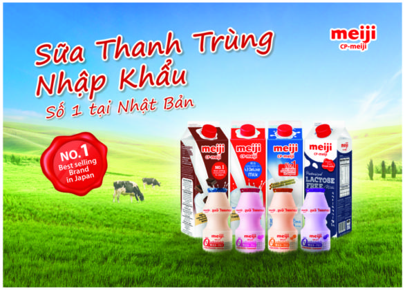 MEIJI Sữa thanh trùng số 1 Nhật Bản.