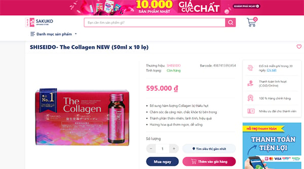 cách mua collagen nhật bước 3