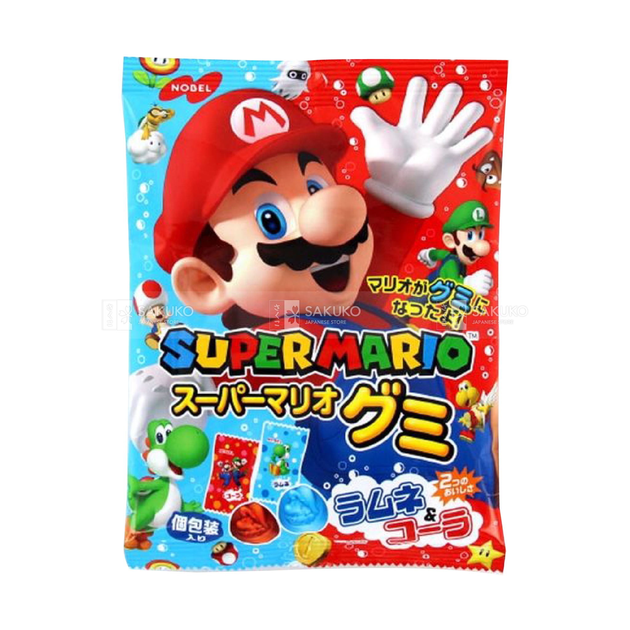  NOBEL- Kẹo dẻo Super Mario vị chanh và cola 90g 