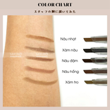  PICOMONTE- Chì kẻ mày 3 trong 1 3WAY màu nâu hồng 