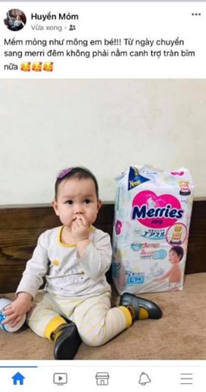 Review bỉm merries nội địa Nhật từ Huyen Mom