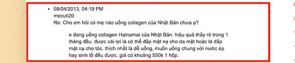 review collagen Nhật dạng bột