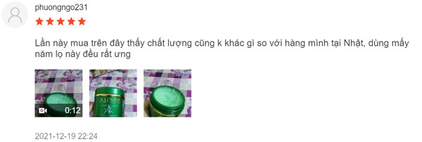 review kem dưỡng ẩm nha đam Aloins