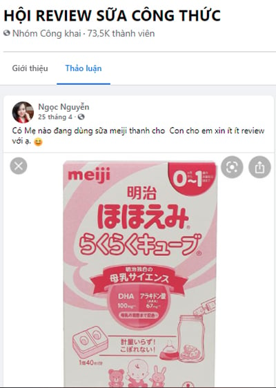 review sữa Meiji thanh tốt không của mẹ Ngọc Nguyễn