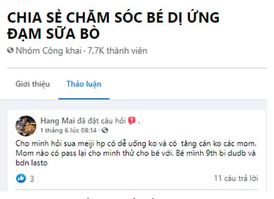 Mẹ Hang Mai băn khoăn sữa Meiji có tăng cân không