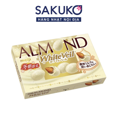  MEIJI- Socola trắng bọc hạnh nhân 59g 