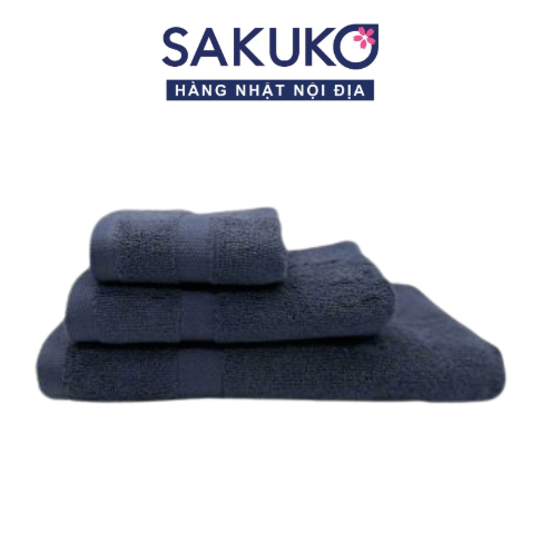  Set khăn cao cấp Nhật Bản 4 món màu xanh navy 