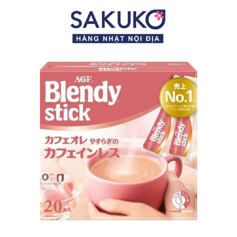  AGF- Cà phê sữa hòa tan không caffeine 6 gói 