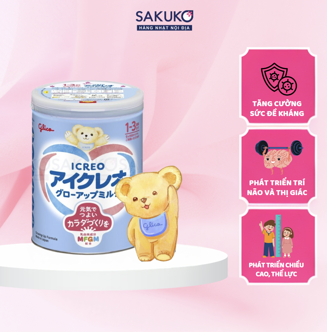 Sữa Glico ICREO Grow-up Milk số 1 cho bé 1-3 tuổi - Chính Hãng
