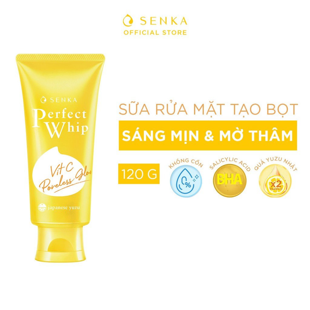 SHISEIDO-Sữa rửa mặt Senka VitaC làm sáng da 100g