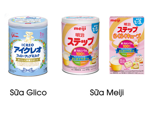 So sánh sữa Meiji và Glico