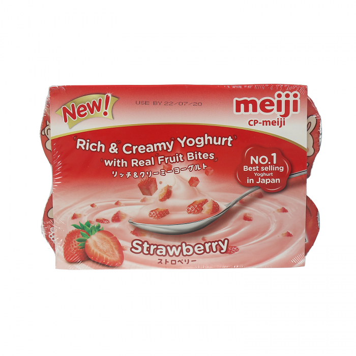  MEIJI- Sữa chua dâu tây 4hũx90g NEW 