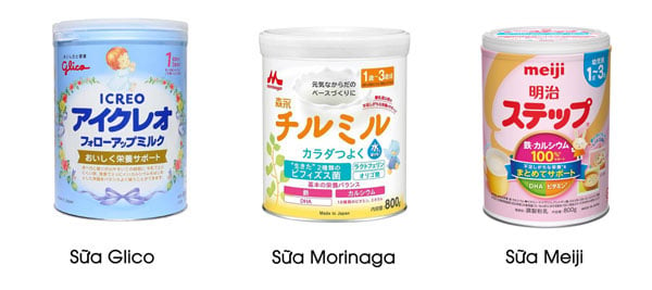 Sữa Meiji, Morinaga và Glico là dòng sữa Nhật tốt cho bé