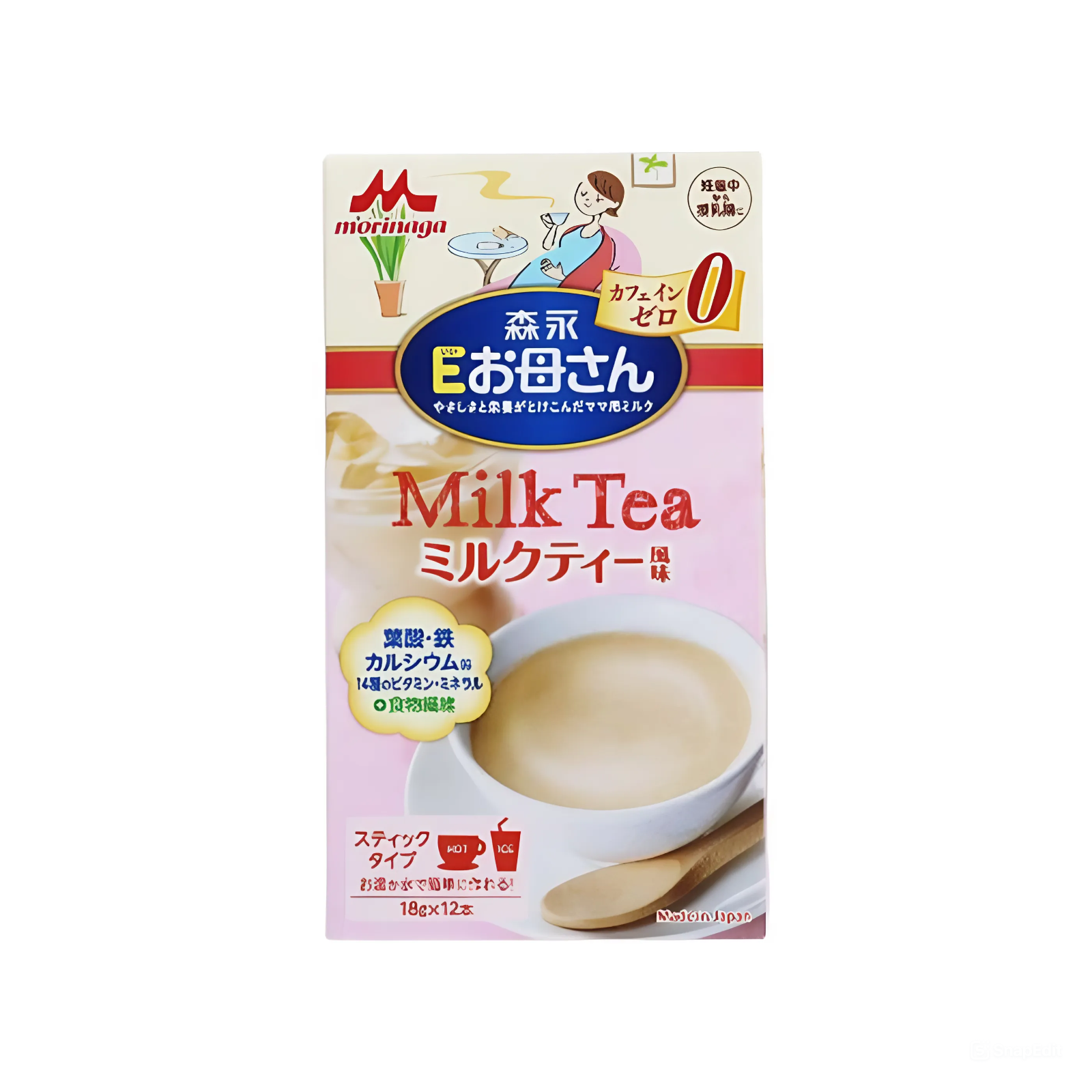 MORINAGA- Sữa bầu vị trà sữa (18g x 12 gói)