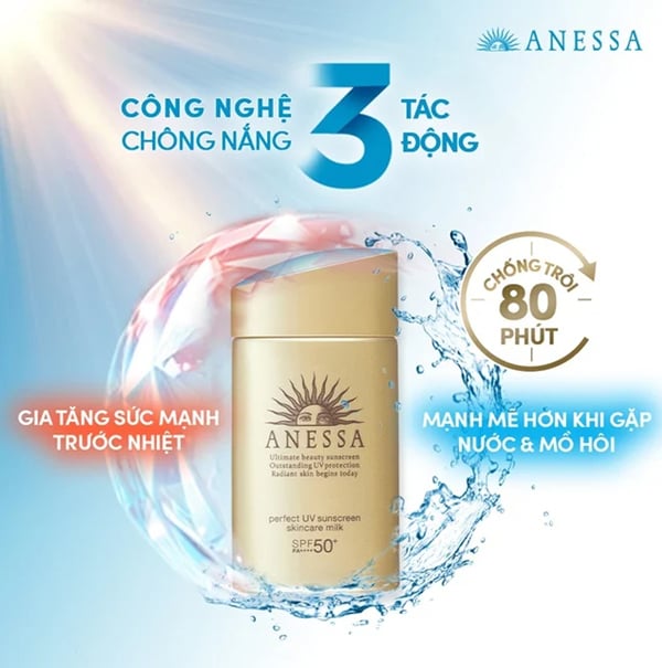 Sữa chống nắng ANESSA Perfect UV Skincare Milk SPF50+ là sản phẩm quốc dân cho mọi làn da