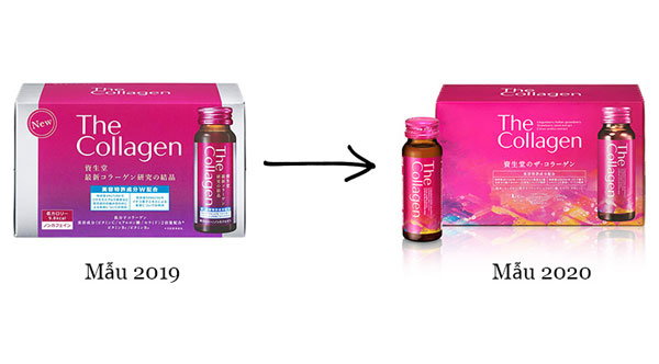 The Collagen Shiseido mẫu mới và cũ