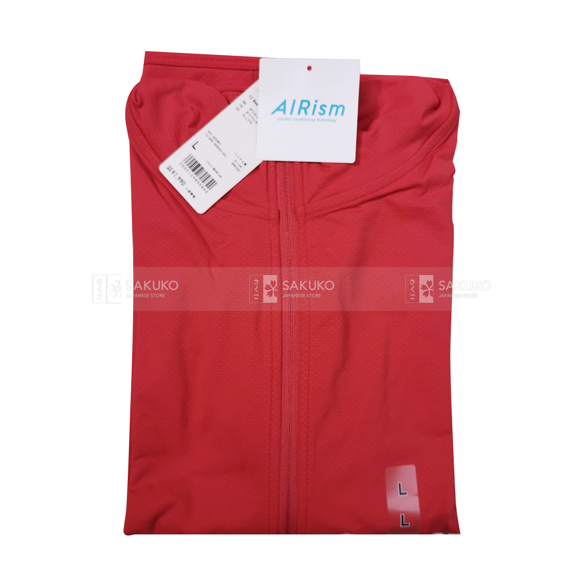  UNIQLO-Áo chống nắng nữ Airism- 13 Red-L 