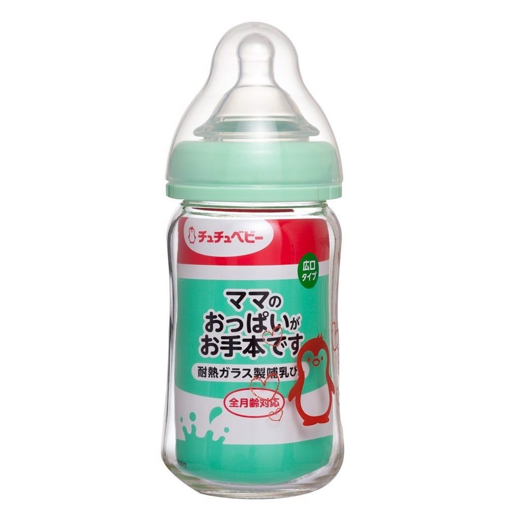  CHUCHU- Bình sữa thủy tinh cổ rộng 160ml 