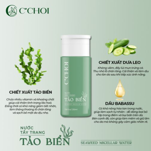 LĐ - NƯỚC TẨY TRANG TẢO BIỂN  SEAWEED MICELLAR WATER
